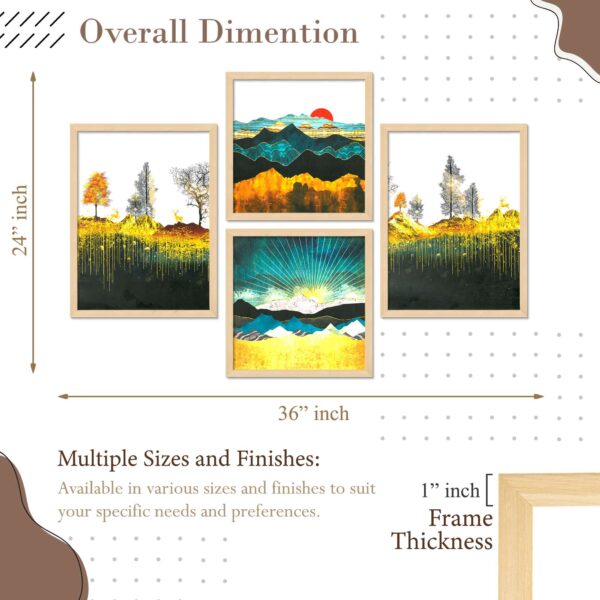 SET OF 4 DIGITAL WALL PAINTING - Image 3