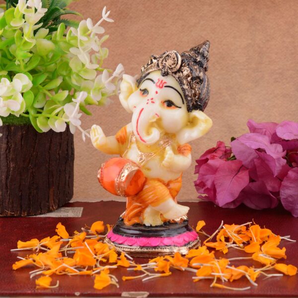 Ganesha Statue  Idol Shriganesh Bhagwan Murti / Home, Office Decor / Car Dashboard / Side Table Brass Ganpati / Lord Vinayaka Statue / God of Luck & Success Sculpture / Gift Items