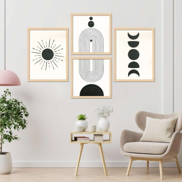 SET OF 4 DIGITAL WALL PAINTING