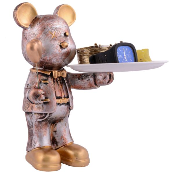 Cool Taddy Bear Showpiece for Home Decorative Showpiece | Taddy Bear with Paltter Statue for Home Decor Showpiece | Home Kitchen Decor | Office Decorative Item -10 - Image 2