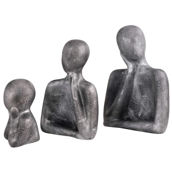 FAMILY Of Three Ornaments  Abstract Home Souvenirs Statues Decoration for Home Character gray - Image 4